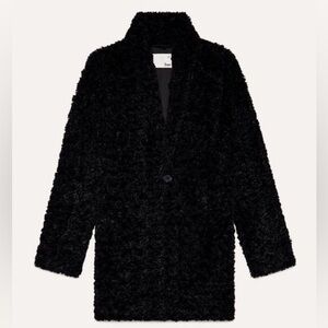 Wilfred Free Teddy Plush Jacket, Black